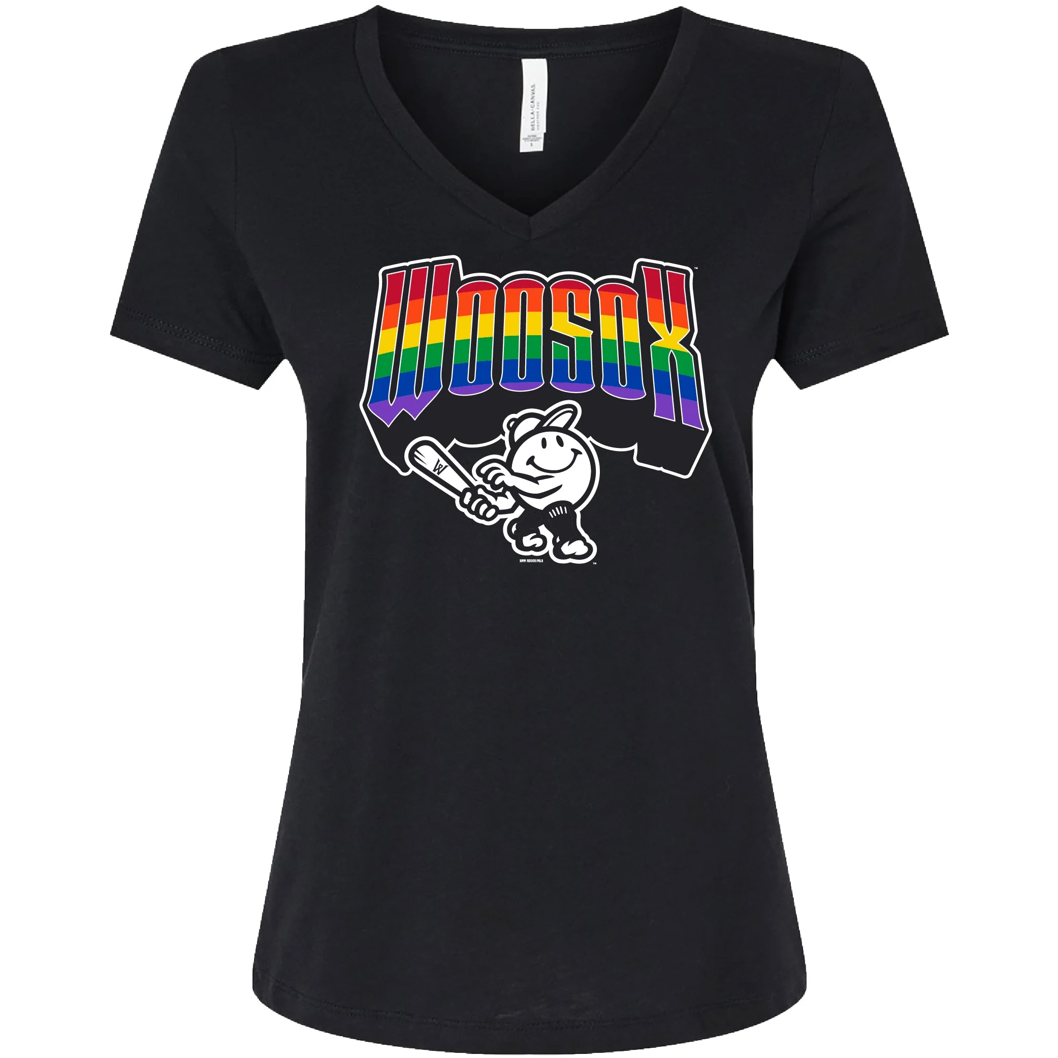 WORCESTER RED SOX BIMM RIDDER WOMEN'S PRIDE V NECK GRATITUDE TEE