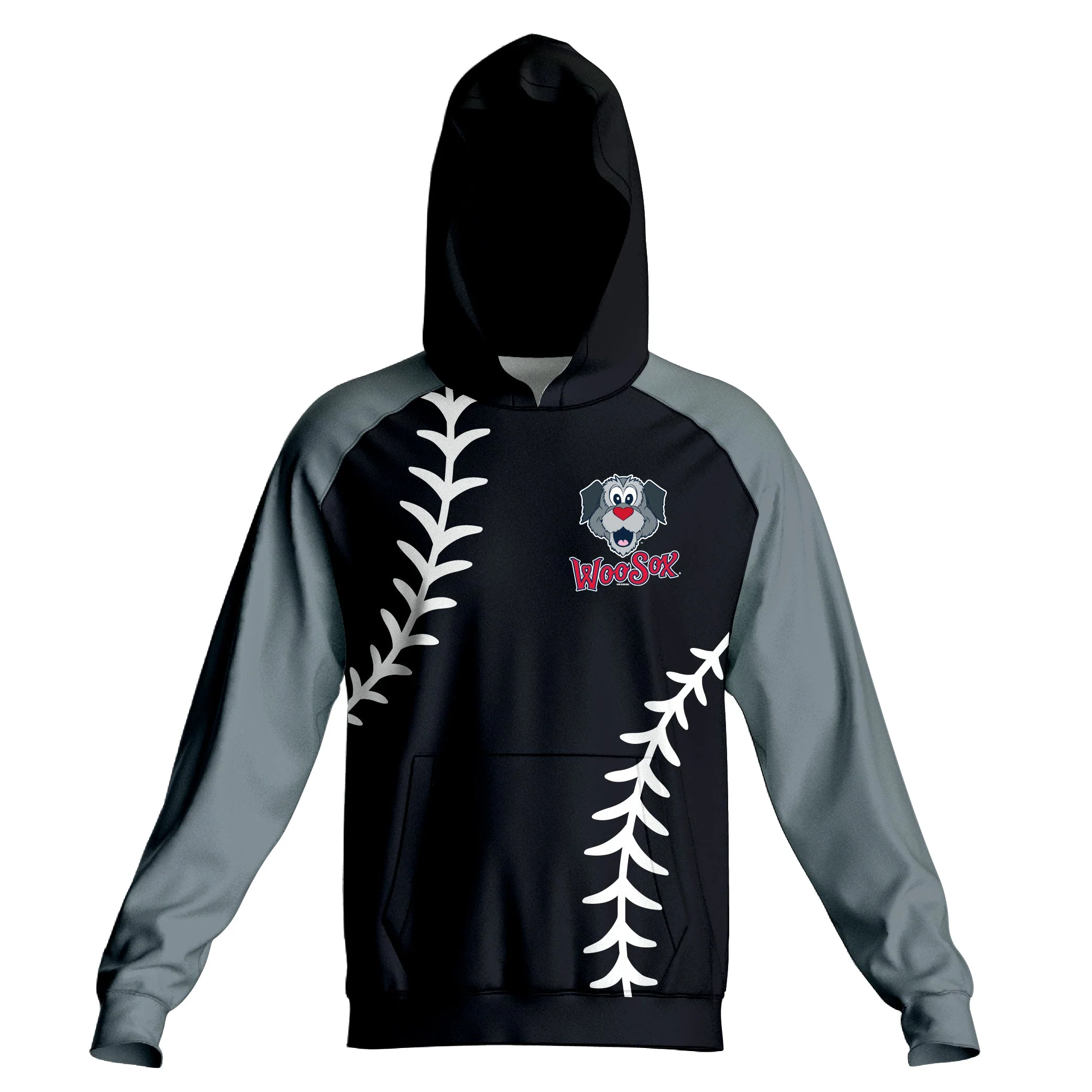 Worcester Red Sox Bimm Ridder Youth Sublimated Hooded Sweatshirt R/B/W Stitches
