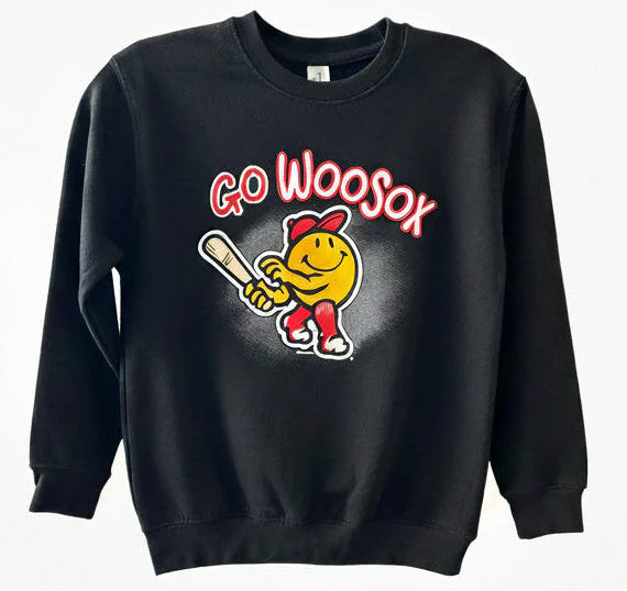 Worcester Red Sox Black Bimm Ridder Youth Cushy Crewneck Sweatshirt