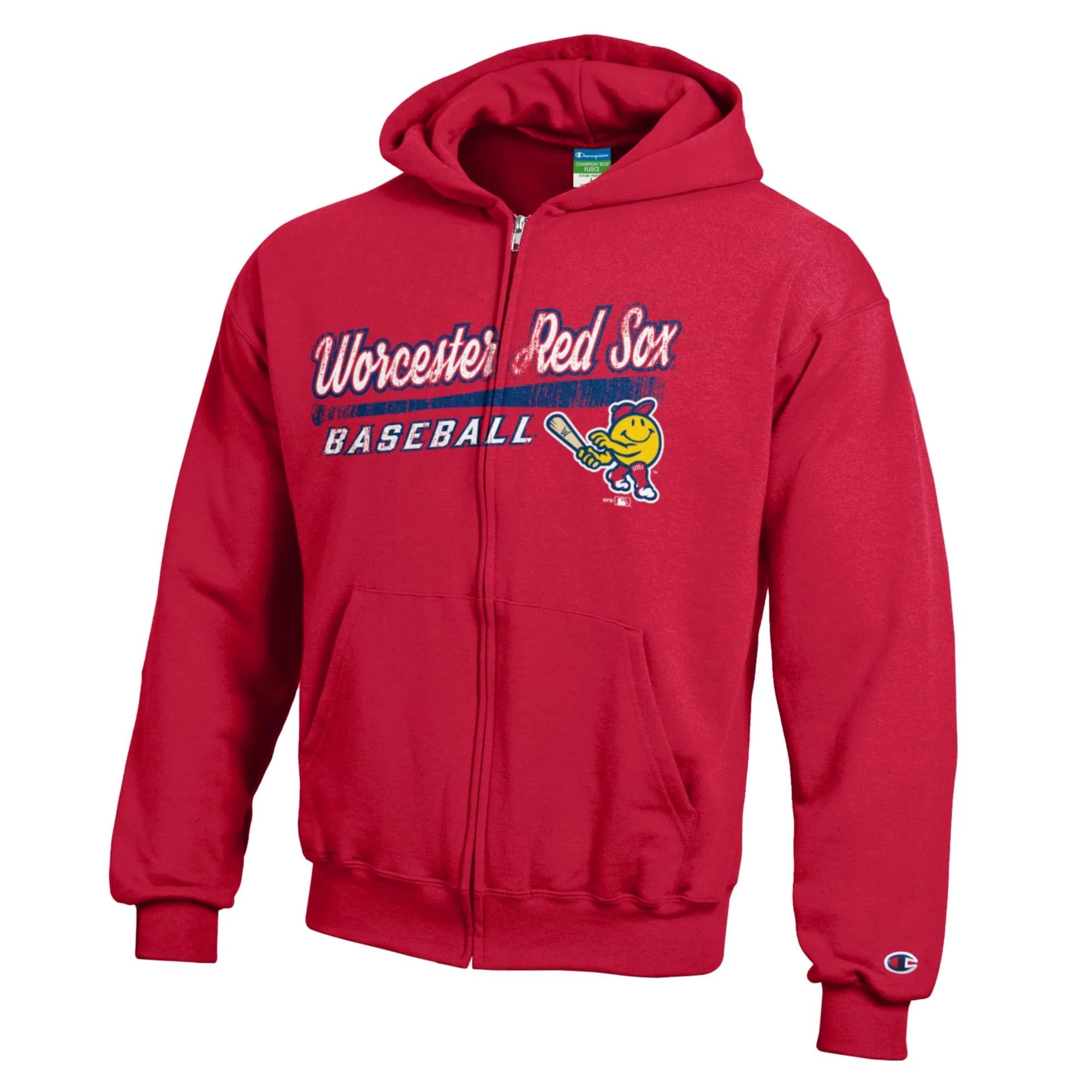 Worcester Red Sox Champion Scarlet Youth Full Zip Hood
