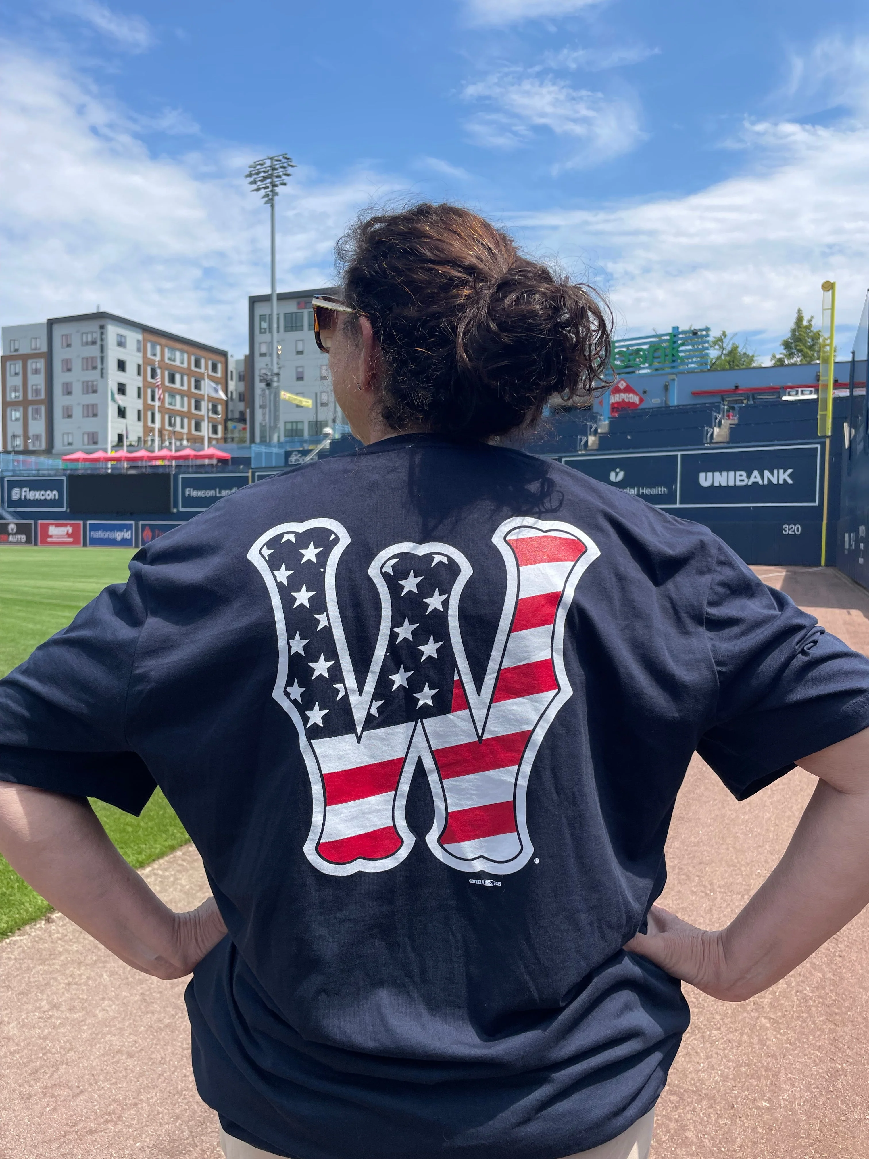 Worcester Red Sox Navy Classic W Flag Tee - Image 2