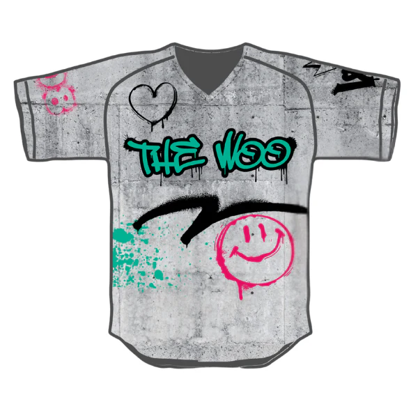 WORCESTER RED SOX OT SPORTS GRAY THE ART OF WOO YOUTH REPLICA JERSEY