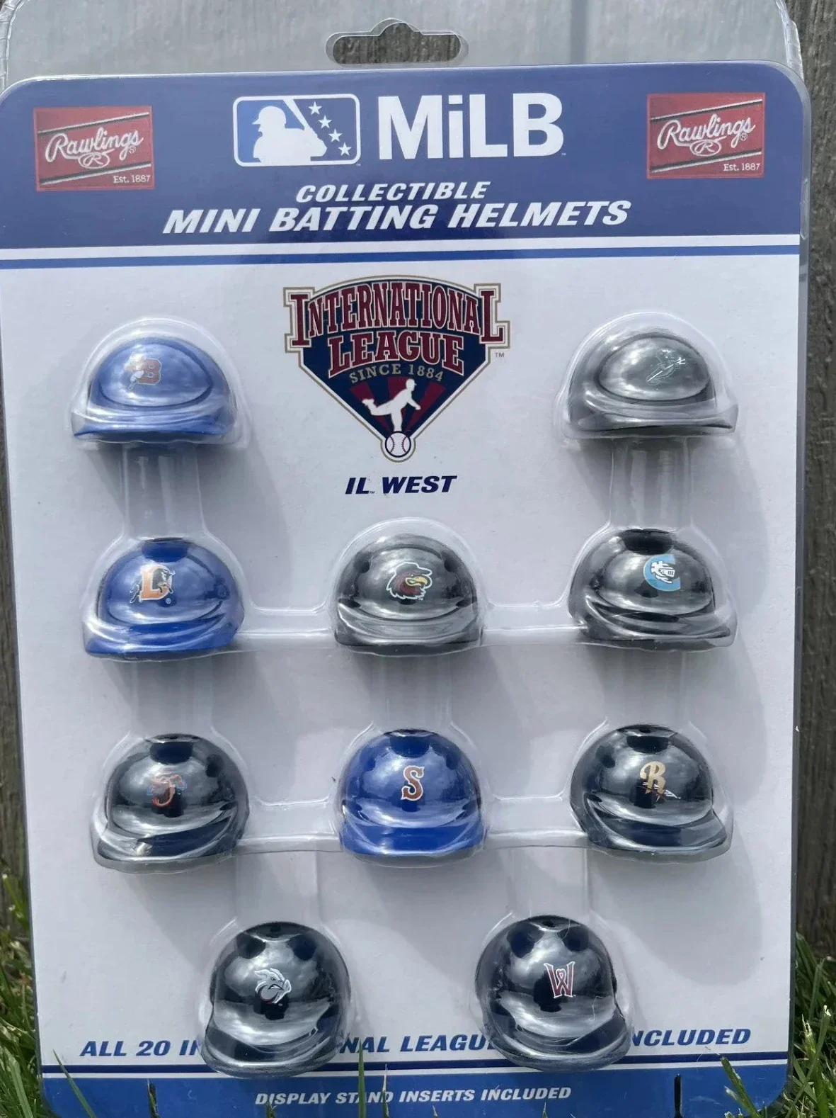 WORCESTER RED SOX RAWLINGS INTERNATIONAL LEAGUE MINI HELMETS