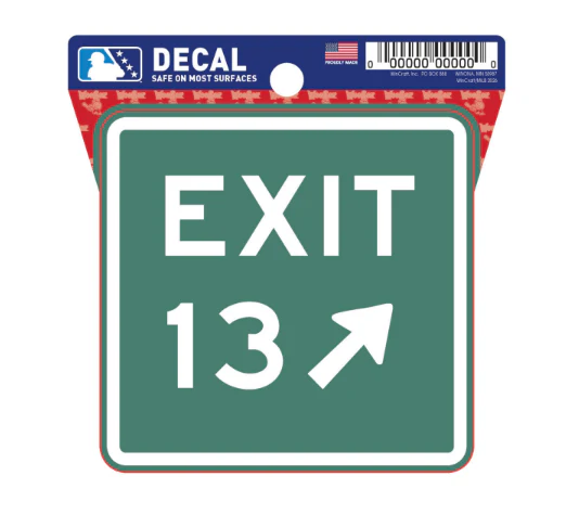 Worcester Kelley Squares Sox Wincraft Clean Cut Exit 13 Decal
