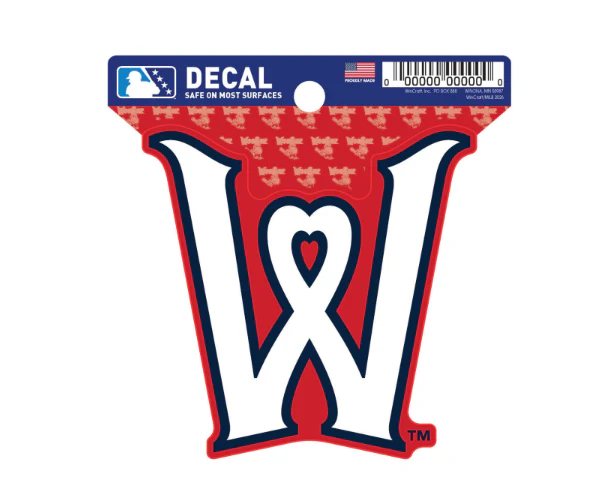 Worcester Red Sox Wincraft Clean Cut Heart W Decal