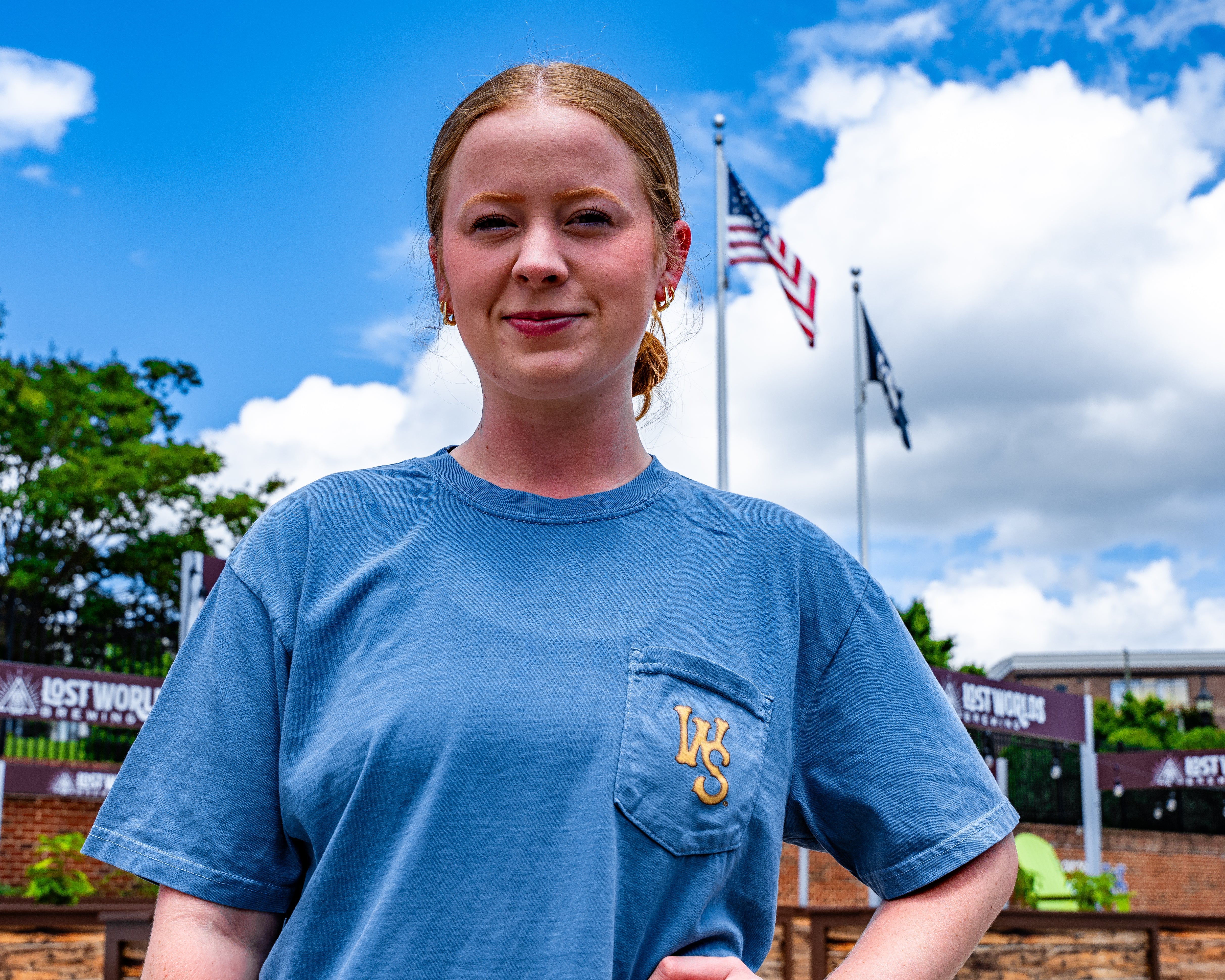 Winston-Salem Dash Bat Flag T-Shirt - Image 2