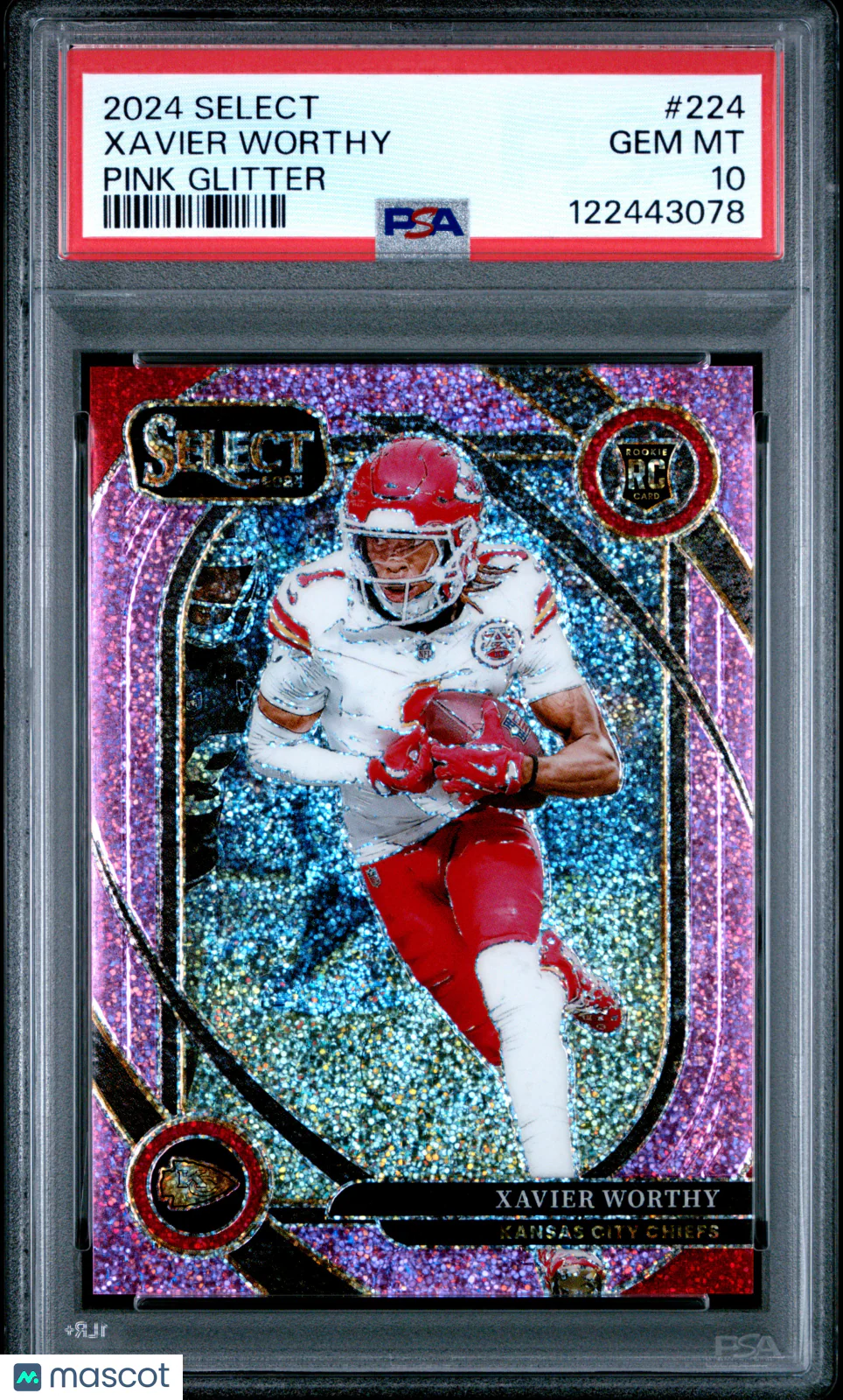 Xavier Worthy 2024 Panini Select #224 Pink Glitte