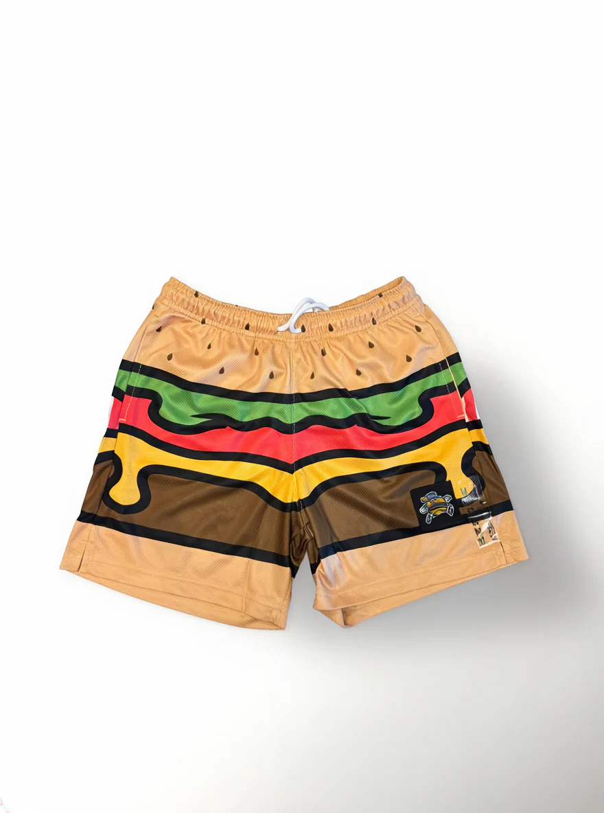 Youth Baseballism Cheeseburger Shorts