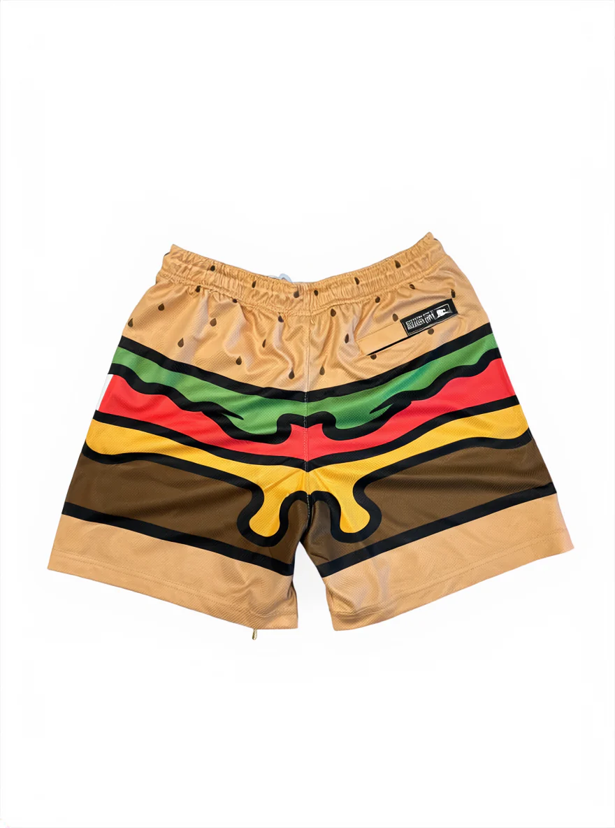 Youth Baseballism Cheeseburger Shorts - Image 2