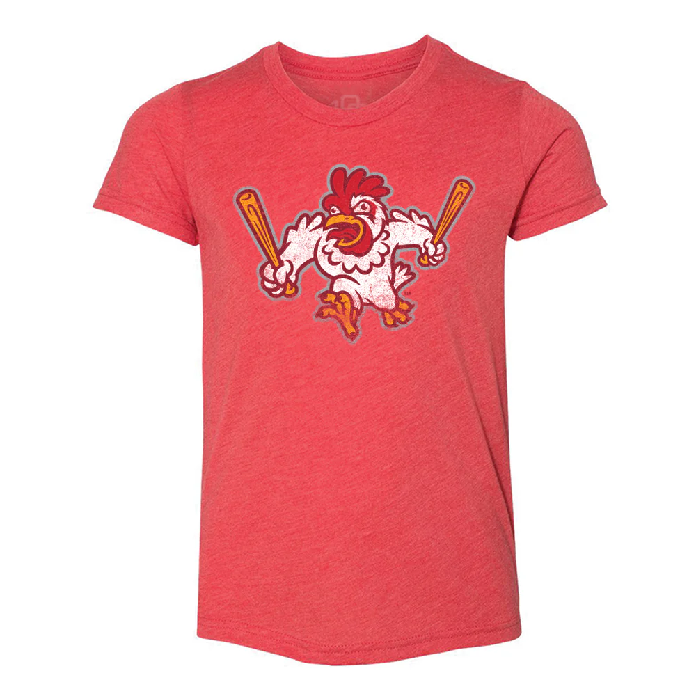Youth Growlin Chickens Primary Logo Vintage Tee - Image 2