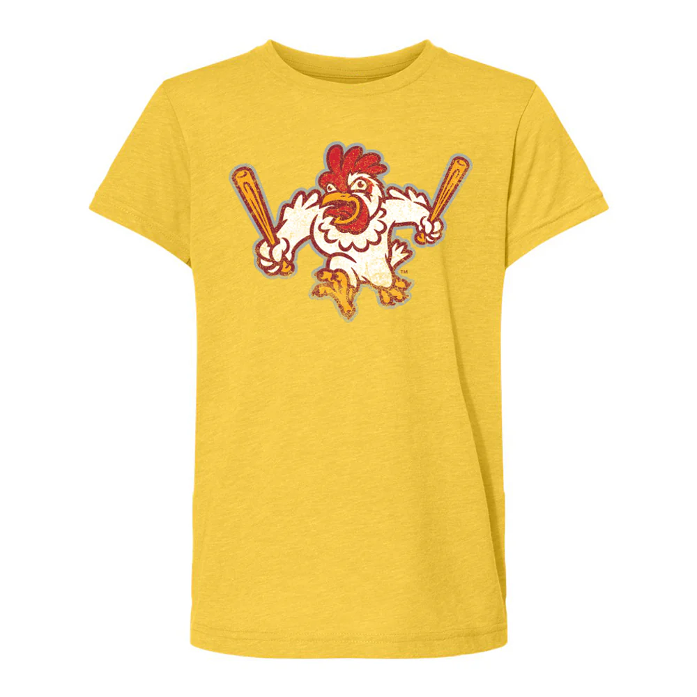 Youth Growlin Chickens Primary Logo Vintage Tee - Image 3
