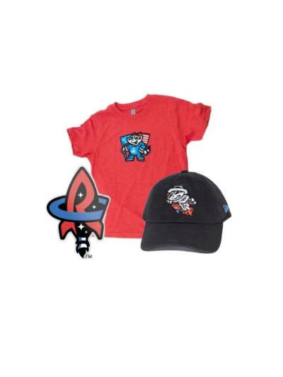Rocket City Trash Pandas Youth Red Flag Bundle