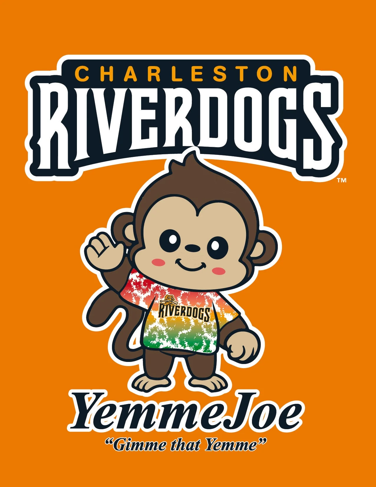 Charleston RiverDogs Youth YemmeJoe Orange Tee